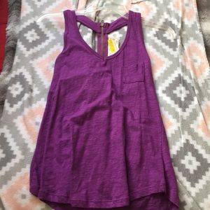 A purple tank top